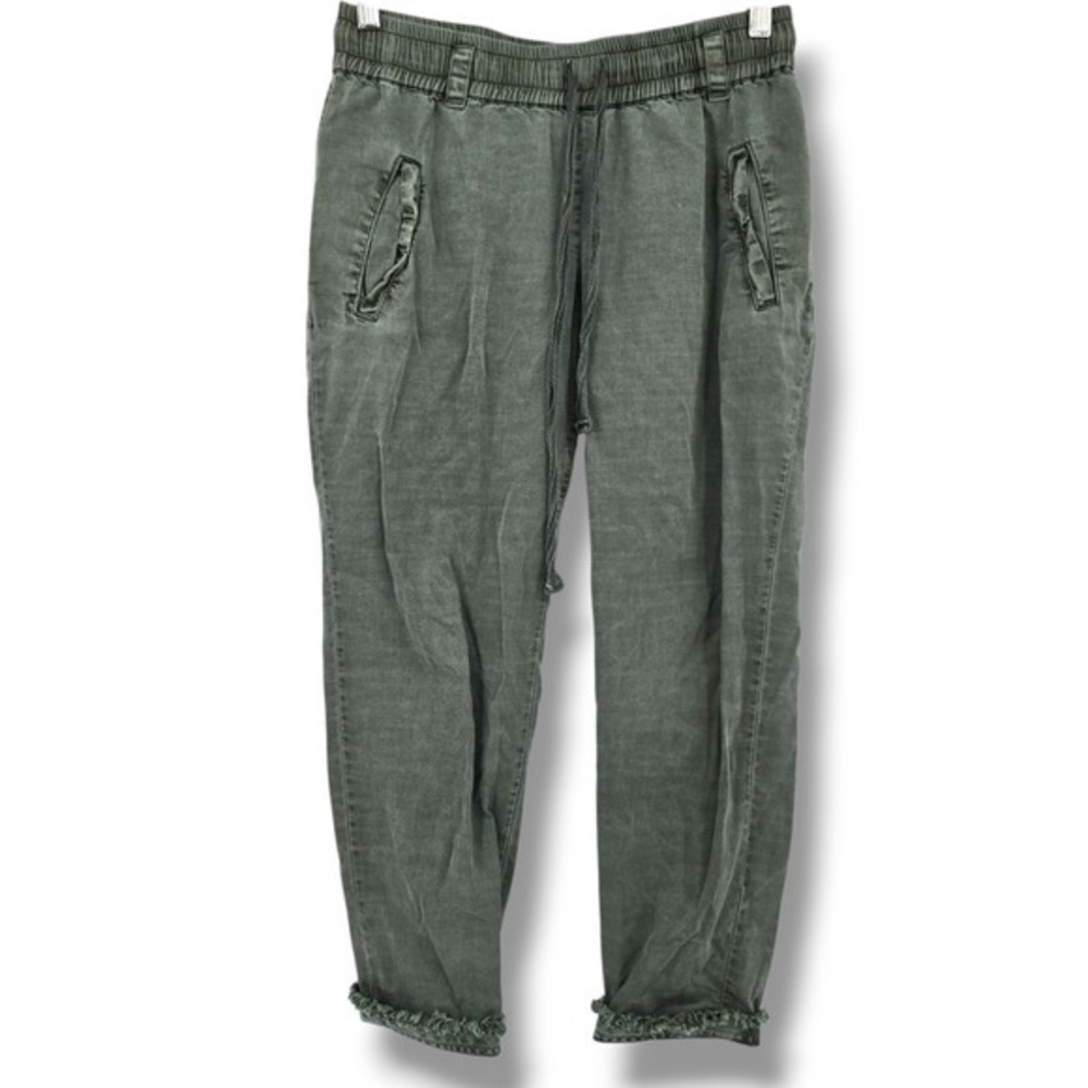 YFB Young Fabulous & Broke Olive‎ Green Linen Blend Jogger Pants XS